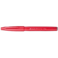 Caneta Marcador Pentel Sign Pen Brush Vermelha SES15C-B