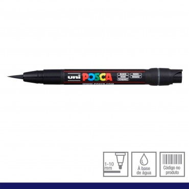 Caneta Posca Brush PCF-350 Preto