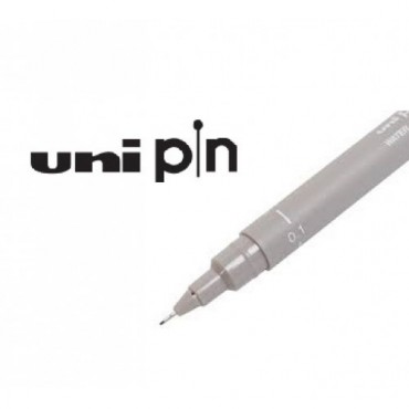 Caneta Uni Pin 0.1 Cinza Claro
