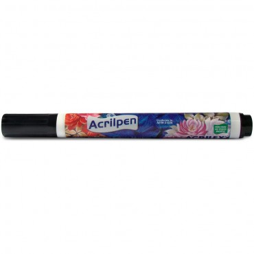 Caneta para Tecido Acrilpen Acrilex - Preta Caneta para Tecido Acrilpen Acrilex - Preta
