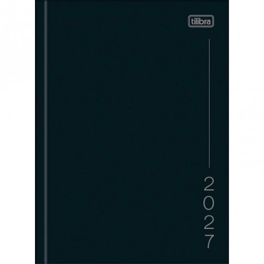 Agenda Tilibra Costurada Diaria Pepper Preta 2027