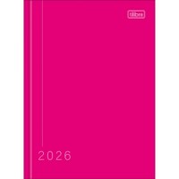 Agenda Tilibra Costurada Diaria Pepper Rosa 2026