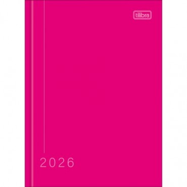 Agenda Tilibra Costurada Diaria Pepper Rosa 2026