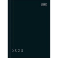 Agenda Tilibra Costurada Diaria Pepper Preta 2026