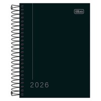 Agenda Tilibra Espiral Diaria Pepper Preta 2026
