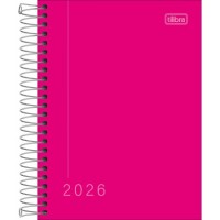 Agenda Tilibra Espiral Diaria Pepper Rosa 2026