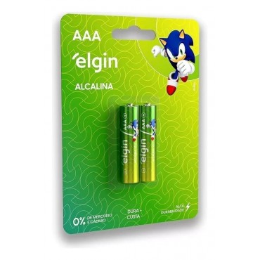 Pilha Alcalina Elgin AAA (3A) Palito 1.5V c/2 Pilha Alcalina Elgin AAA (3A) Palito 1.5V c/2