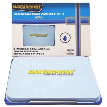 Almofada P/Carimbo  Nº3 Masterprint Vermelho