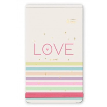 Bloco Anotações com Elástico Positivity Love Cadersil 