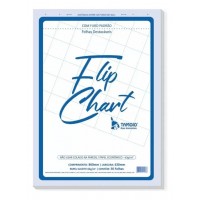 Bloco Refil Flip Chart 63g Branco 62x86cm Tamoio C/50 Folhas  Bloco Refil Flip Chart 63g Branco 62x86cm Tamoio C/50 Folhas