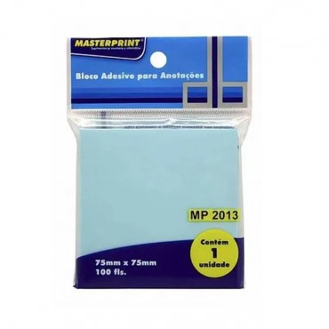 Bloco Adesivo 75x75 Azul C/100F MP2013