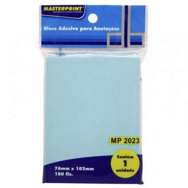 Bloco Adesivo 76x102 Azul C/100F MP2023 Bloco Adesivo 76x102 Azul C/100F MP2023