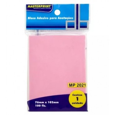 Bloco Adesivo 76x102 Rosa C/100F MP2021 Bloco Adesivo 76x102 Rosa C/100F MP2021