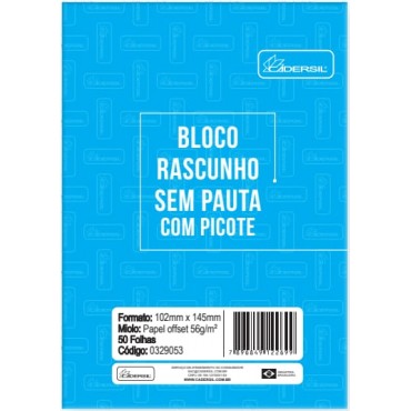 Bloco Rascunho Sem Pauta Com Picote - Pequeno