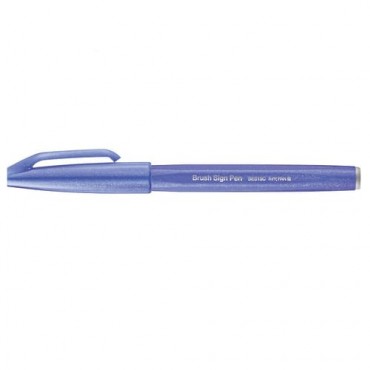Caneta Marcador Pentel Sign Pen Brush Violeta Azulado SES15C-V2