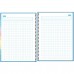 Caderno Espiral Universitário Capa Dura Quadriculado 1x1 CM Academie 96 Folhas