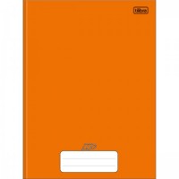 Caderno Brochura Capa Dura Universitário 96F D+ Laranja
