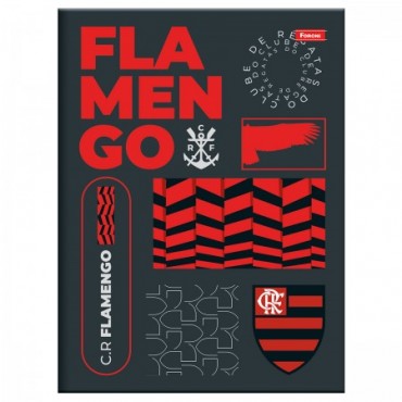 Caderno Brochura Capa Dura 1/4 80 Folhas Flamengo 4