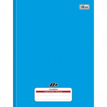 Caderno de Caligrafia Brochura Capa Dura Universitário D+ Azul 96 Folhas