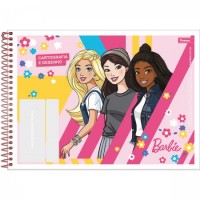 Caderno Cartografia e Desenho Pedagógico Capa Flexível Barbie 48 folhas Foroni