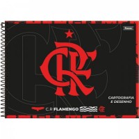 Caderno Cartografia e Desenho Capa Dura Flamengo 80 folhas Foroni