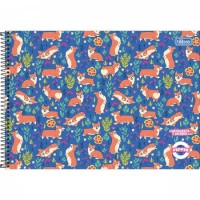Caderno Desenho Espiral Capa Flexível Pepper 80F A