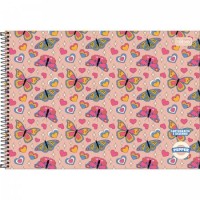 Caderno Desenho Espiral Capa Flexível Pepper 80F D