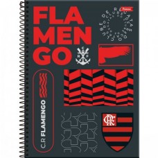 Caderno Universitário Capa Dura Flamengo 1 Matéria 2 80 folhas Foroni