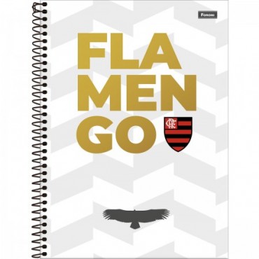 Caderno Universitário Capa Dura Flamengo 15 Matérias 3 240 folhas Foroni