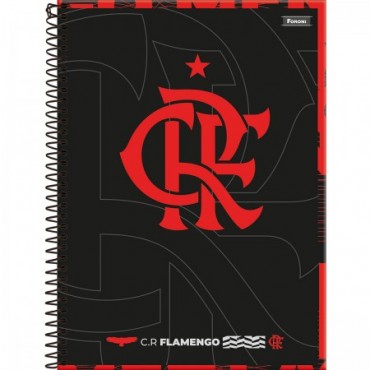 Caderno Universitário Capa Dura Flamengo 10 Matérias 4 160 folhas Foroni