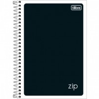 Caderno Espiral Capa Flexível 1/4 48F Zip Preto 