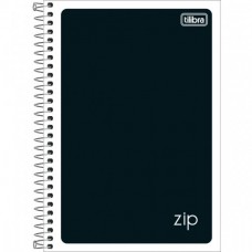 Caderno Espiral Capa Flexível 1/4 48F Zip Preto 