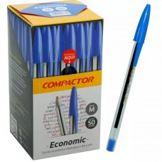 Caneta Compactor Economic Azul C/50