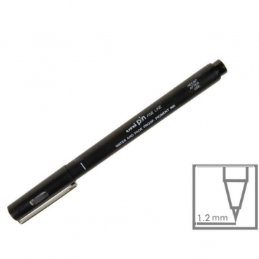 Caneta Uni Pin 1.2 Preto