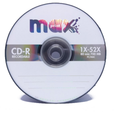 Mídia CD-R Gravável 700MB 80min S/Capa Maxprint