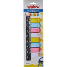 Chaveiro Organizador Plástico Waleu com suporte c/ 8 unidades