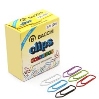 Clips Colorido Bacchi 2/0 C/ 100 unidades