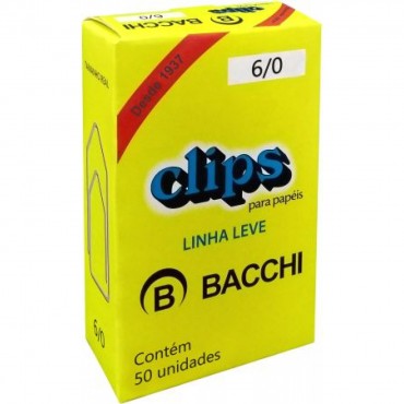 Clips Galvanizado Bacchi 6/0 C/ 25 unidades