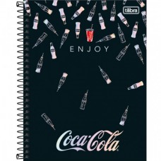 Caderno Colegial Capa Dura 01 Matéria 80 Folhas Coca Cola B