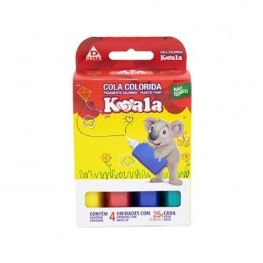 Cola Colorida Koala 4 Cores