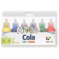 Cola Colorida Leonora 6 Cores