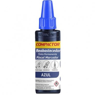 Reabastecedor Tinta Para Pincel Atomico Marcador Permanente Compactor Azul - 30ml