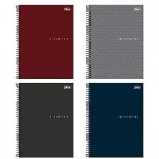 Caderno Universitário Capa Plástica 01 Matéria 80 Folhas Neon Masculino