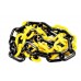 Corrente Plástica Zebrada Elo Pequeno Sinalização Cor Preto Amarelo (metro)