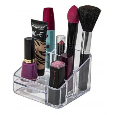 Organizador de Cosméticos C/6 Divisórias Cristal Dello