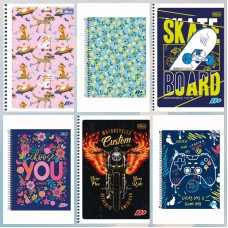 Caderno Espiral Capa Flexível 1/4 D+ 96 Folhas