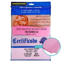 Papel Cartao Masterprint Diplomata A4 180g C/50F – Rosa
