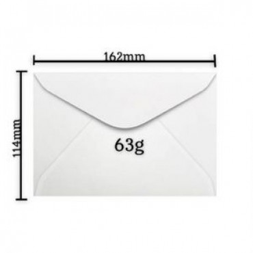 Envelope Comercial 114x162 Branco Liso