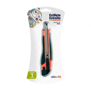 Estilete Estreito 9mm Profissional Leonora