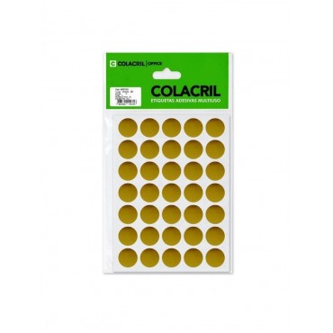 Etiqueta Redonda Colacril TP-13 c/420 Ouro